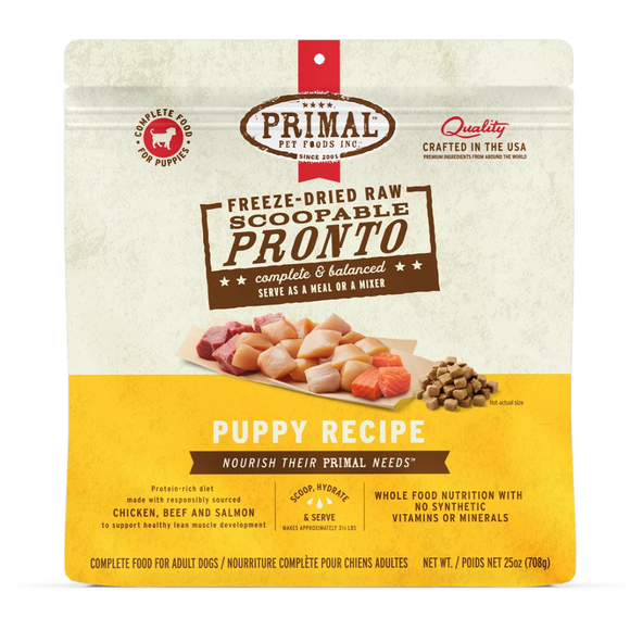 Primal Pet Freeze-Dried Scoopable Pronto Puppy Recipe Raw Dog Food - 25 oz - Dog Food 11