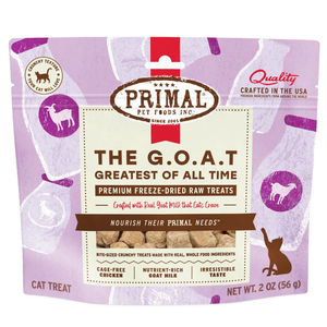 Primal Pet The GOAT Greatest of All Time Freeze-Dried Chicken & Goat Milk Cat Treats 2-oz - Dog Treats 1