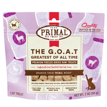 Primal Pet The GOAT Greatest of All Time Freeze-Dried Chicken & Goat Milk Cat Treats 2-oz - Dog Treats 1