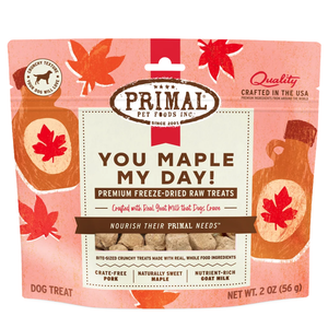 Primal Pet You Maple My Day! Freeze-Dried Pork & Maple Raw Treats for Dogs 2-oz - Dog Treats 1