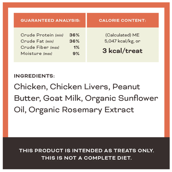Primal Pet You’re My Butter Half! Freeze-Dried Chicken & Peanut Butter Raw Treats for Dogs 2-oz - Dog Treats 5
