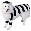 Prisoner Jail Bad Dog Black and White Convict Pet Costume Large Costume.