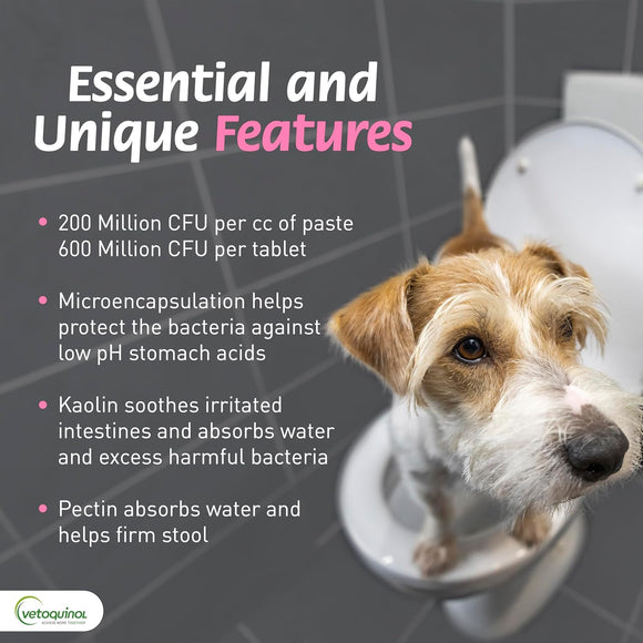 Pro-Pectalin Tablets - Anti Diarrhea Medicine for Dogs & Cats Tablets - Dog Supplements & Vitamins 5