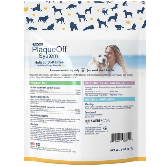 ProDen PlaqueOff Holistic Soft Bites Oral Care Puppy Formula 6-oz - Dog Treats 2