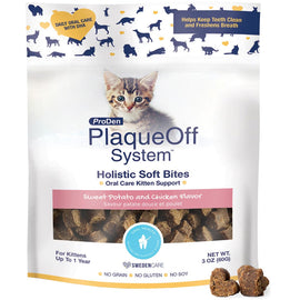 ProDen PlaqueOff Holistic Soft Bites Oral Care Sweet Potato & Chicken Flavor Dental Cat Treats 3-oz - Cat Treats 1