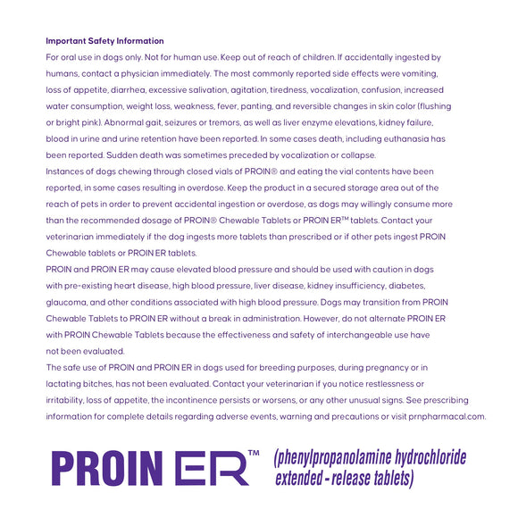 Proin ER Chewable Tablets for Dogs 145 mg - Pet Medicine 6