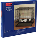 ProSelect Puppy Playpen packaging with a picture of the playpen on a blue background