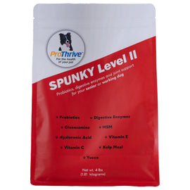 ProThrive Spunky Level II Probiotics (Digestive Enzymes & Joint Support Supplement) for Dogs - 4 lb - Pet Vitamins &