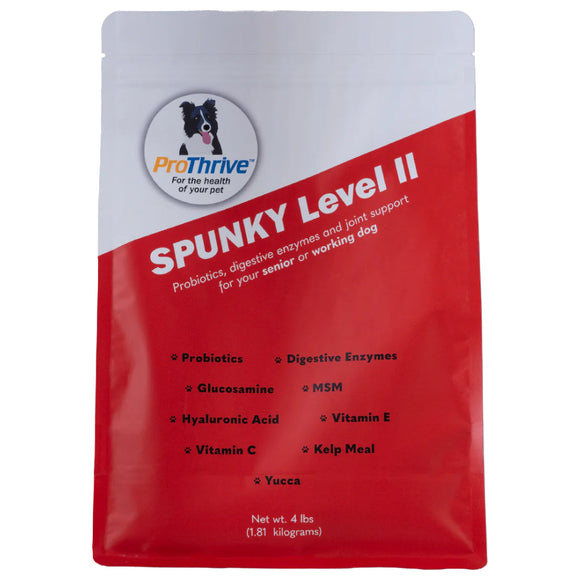 ProThrive Spunky Level II Probiotics (Digestive Enzymes & Joint Support Supplement) for Dogs - 4 lb - Pet Vitamins &