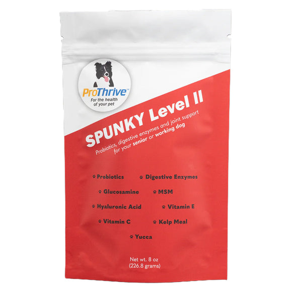 ProThrive Spunky Level II Probiotics (Digestive Enzymes & Joint Support Supplement) for Dogs - 8 oz - Pet Vitamins &