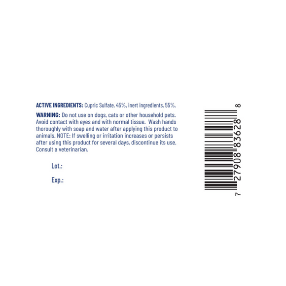 veterinary ointment designed to control and remove proud flesh in horses, cattle, sheep, and goats