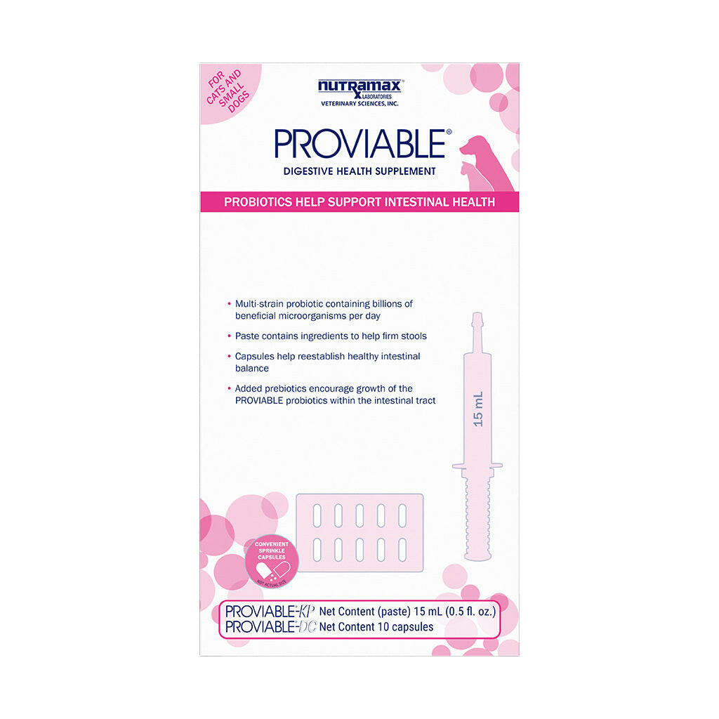 Nutramax Proviable Digestive Supplement Kit for Cats & Dogs