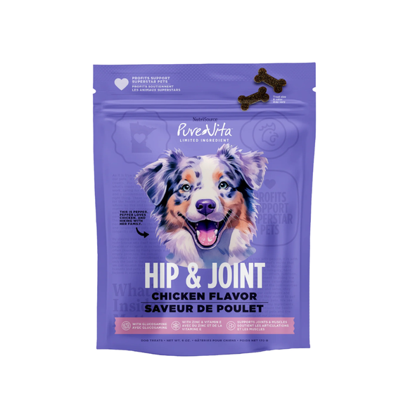 Pure Vita Hip & Joint Chicken Flavor Dog Treats (6 oz) - Dog Treats 1
