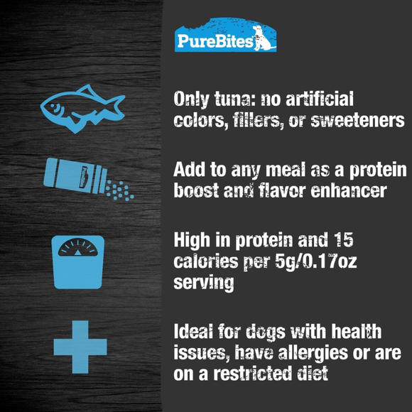 PureBites Air Dried Pure Wild Tuna Sprinkles Food Topper for Dogs (3.5 oz) - Dog Food Toppers 5