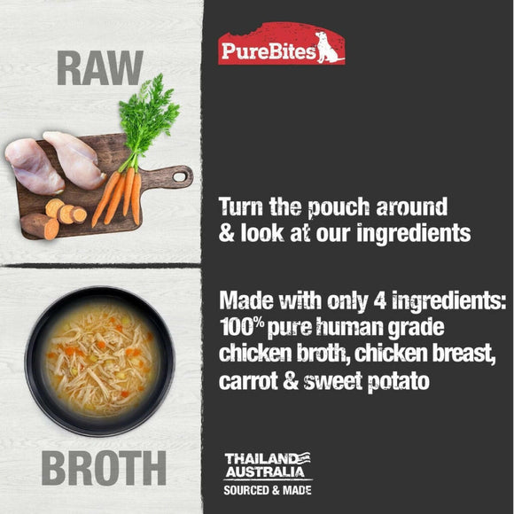 PureBites Broths Chicken & Vegetables Food Topping For Dog (2 oz)