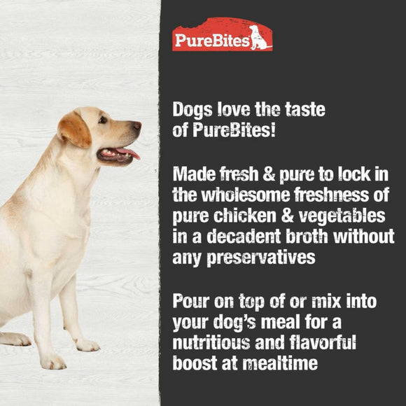 PureBites Broths Chicken & Vegetables Food Topping For Dog (2 oz)