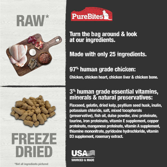 PureBites Freeze-Dried Chicken Recipe Food Topper For Cat (2.8 oz)