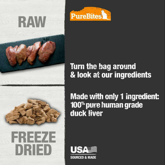 PureBites Duck Liver Freeze Dried Treats For Cat (1.06 oz)