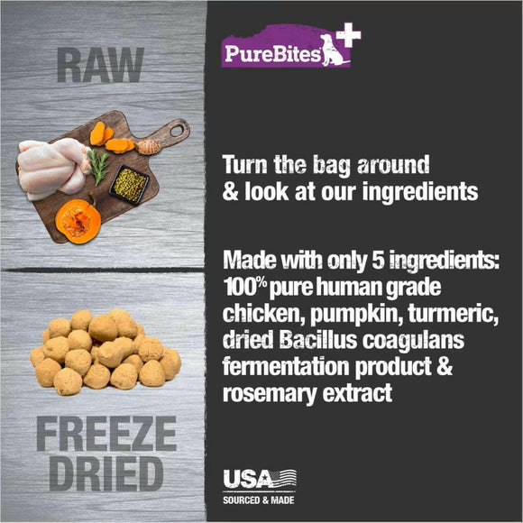 PureBites Plus Freeze Dried Gut & Digestion Treats For Dog (3 oz)
