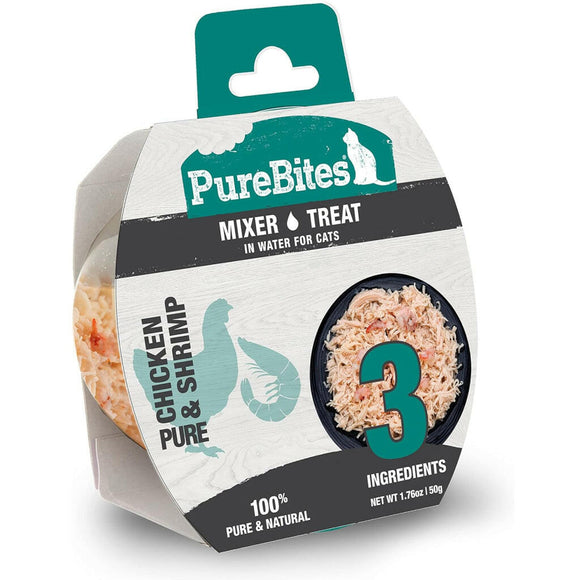 PureBites Mixers Chicken Breast & Wild Ocean Shrimp in Water Food Toppers For Cat (1.76 oz)