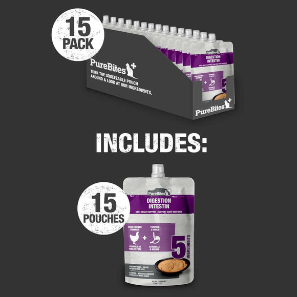 PureBites Plus Squeezables- Gut & Digestion  Food Topping For Cat (2.5 oz)
