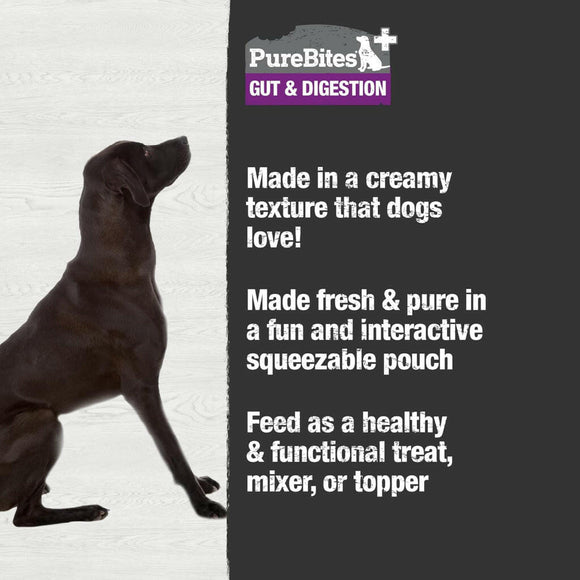 PureBites Plus Squeezables- Gut & Digestion Food Toppings For Dog (2.5 oz)