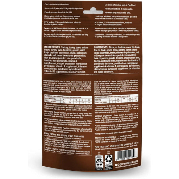 PureBites Freeze-Dried Turkey Recipe Food Topper For Cat (2.8 oz)