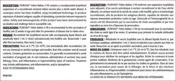PureVax Feline Rabies 3 Year Vaccine (0.5 ml dose) - 0