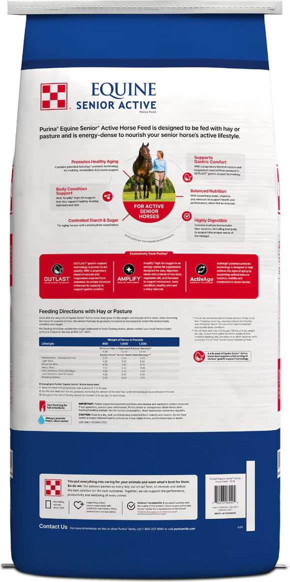 Purina Equine Senior Active Horse Feed 50-lb - Horse Feed & Treats 2