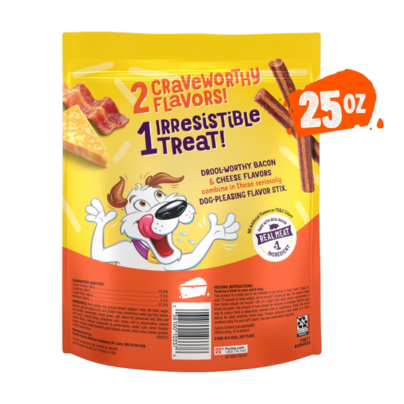 Purina Flavor Stix Bacon & Cheddar Jack Flavor Dog Treats - Dog Treats 8