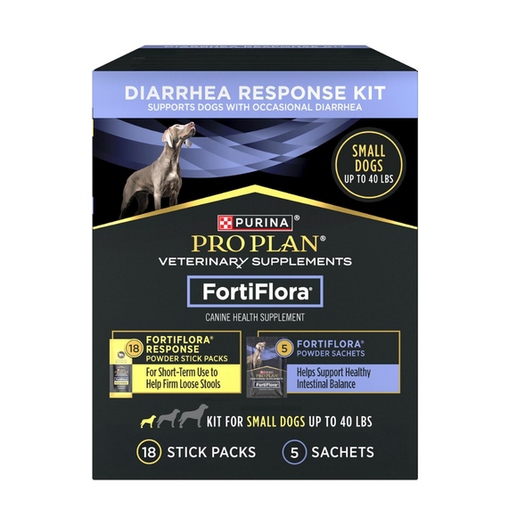 Purina FortiFlora Diarrhea Response Kit for Dogs - Small Dogs up to 40 lbs - Anti-Diarrheal Supplement 1