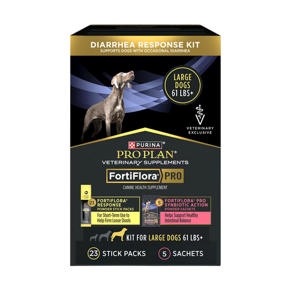 Purina FortiFlora PRO Diarrhea Response Kit for Dogs - Large Dogs over 61+ lbs - Anti-Diarrheal Supplement 8