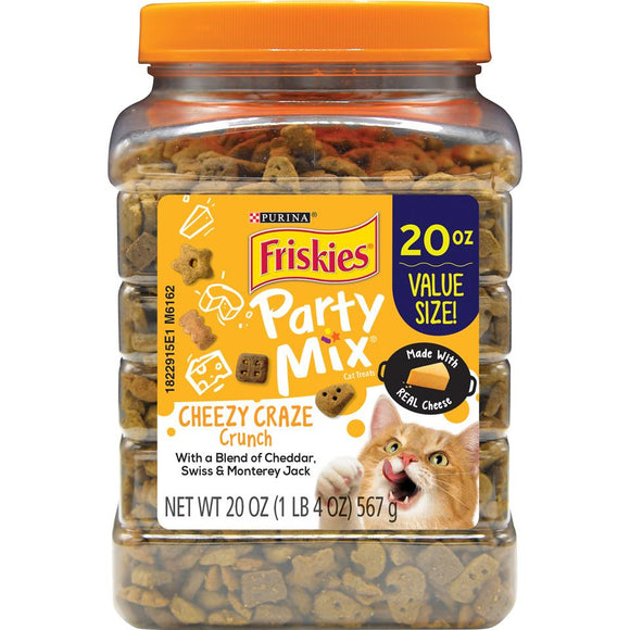 Purina Friskies Party Mix Cheezy Craze Crunch Flavor Crunchy Cat Treats - 20-oz - Cat Treats 3