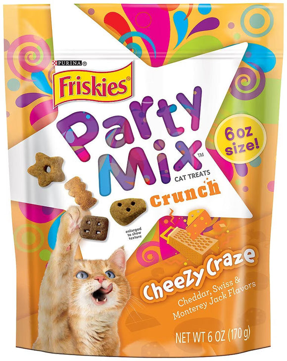 Purina Friskies Party Mix Cheezy Craze Crunch Flavor Crunchy Cat Treats - Cat Treats 11