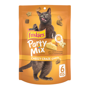 Purina Friskies Party Mix Cheezy Craze Crunch Flavor Crunchy Cat Treats - 6-oz - Cat Treats 2