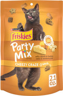 Purina Friskies Party Mix Cheezy Craze Crunch Flavor Crunchy Cat Treats - 2.1 oz (2-pack) - Cat Treats 1
