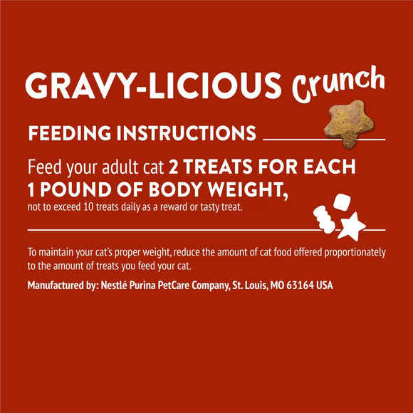 Purina Friskies Party Mix Gravy-licious Chicken & Gravy Flavors Crunchy Cat Treats - Cat Treats 9