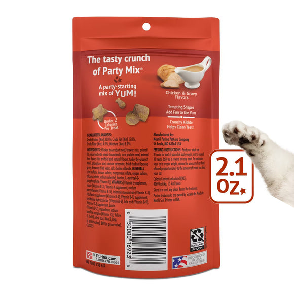 Purina Friskies Party Mix Gravy-licious Chicken & Gravy Flavors Crunchy Cat Treats - Cat Treats 3