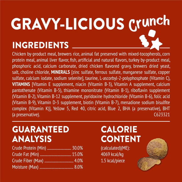Purina Friskies Party Mix Gravy-licious Chicken & Gravy Flavors Crunchy Cat Treats - Cat Treats 6