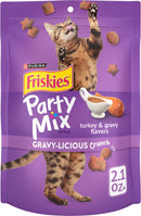 Purina Friskies Party Mix Gravy-licious Turkey & Gravy Flavors Crunchy Cat Treats - Cat Treats 1