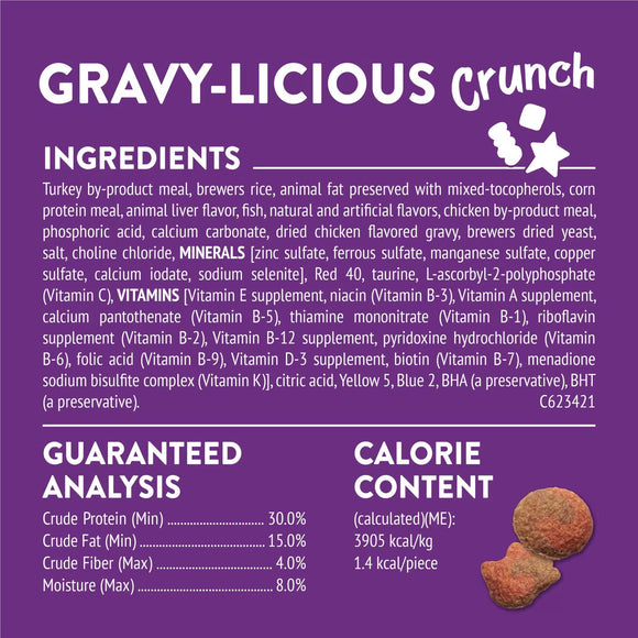 Purina Friskies Party Mix Gravy-licious Turkey & Gravy Flavors Crunchy Cat Treats - Cat Treats 6