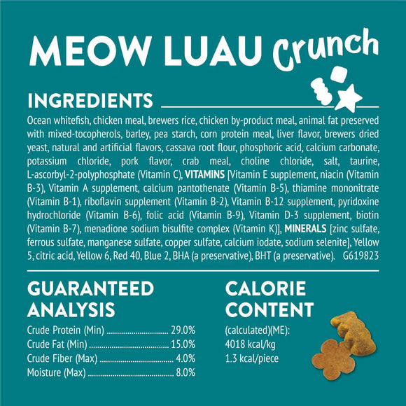 Purina Friskies Party Mix Meow Luau Crunch Flavor Crunchy Cat Treats - Cat Treats 6