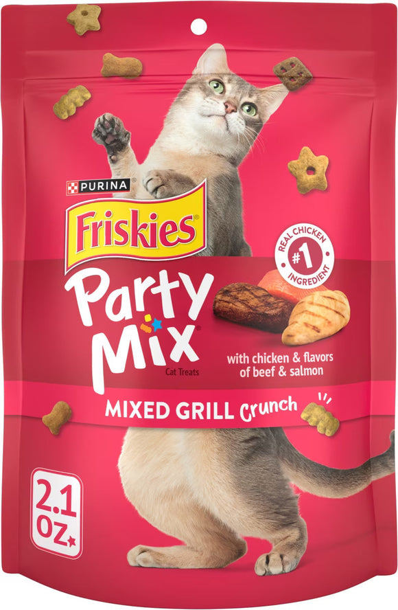 Purina Friskies Party Mix Mixed Grill Crunch Flavor Crunchy Cat Treats - Cat Treats 1