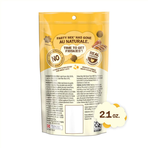 Purina Friskies Party Mix Natural Yums with Real Chicken Flavor Crunchy Cat Treats - Cat Treats 4
