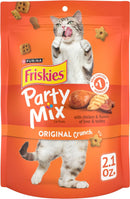 Purina Friskies Party Mix Original Crunch Flavor Crunchy Cat Treats - 2.1 oz (2-pack) - Cat Treats 1