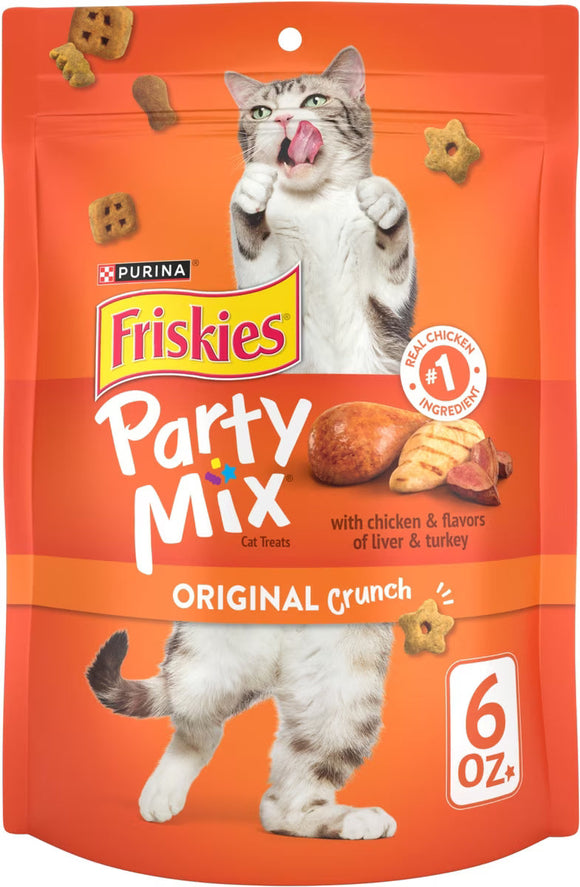 Purina Friskies Party Mix Original Crunch Flavor Crunchy Cat Treats - 6-oz - Cat Treats 2