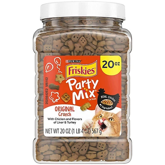 Purina Friskies Party Mix Original Crunch Flavor Crunchy Cat Treats - 20-oz - Cat Treats 3