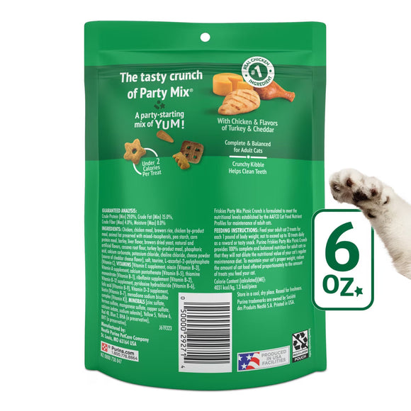 Purina Friskies Party Mix Picnic Crunch Flavor Crunchy Cat Treats 6-oz - Cat Treats 3