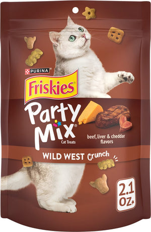 Purina Friskies Party Mix Wild West Crunch Flavor Crunchy Cat Treats - Cat Treats 1