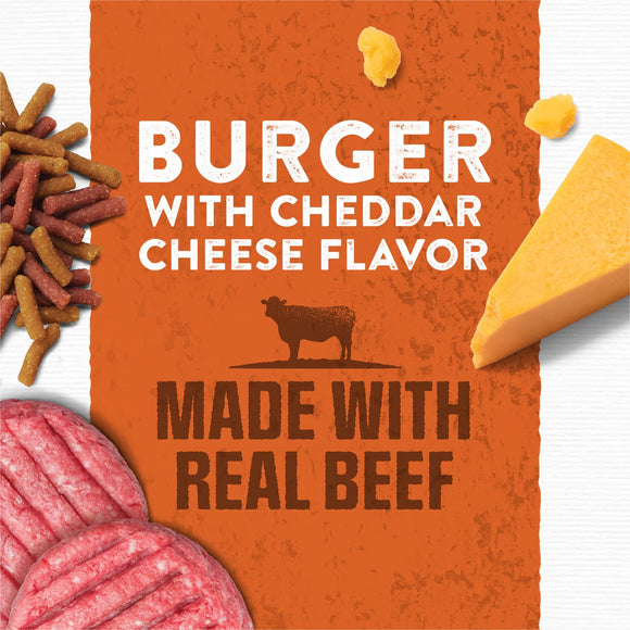 Purina Moist & Meaty Burger with Cheddar Cheese Flavor Dry Dog Food 6-oz case of 12 - Dog Food 3